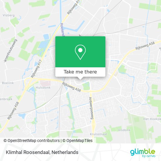 Klimhal Roosendaal Karte