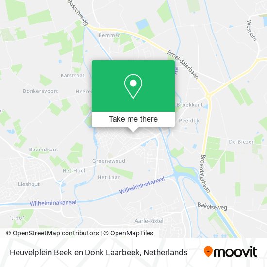 Heuvelplein Beek en Donk Laarbeek map