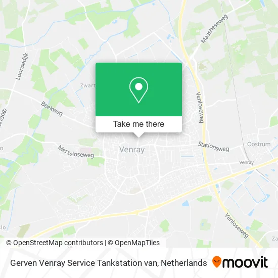 Gerven Venray Service Tankstation van map