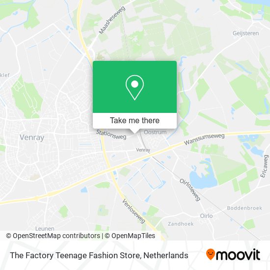 The Factory Teenage Fashion Store map