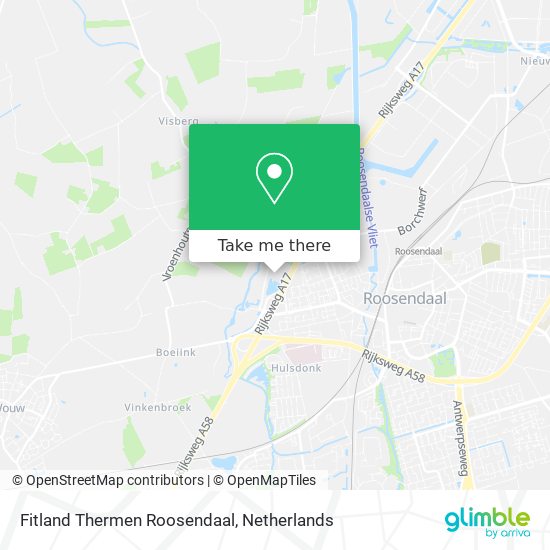 Fitland Thermen Roosendaal map