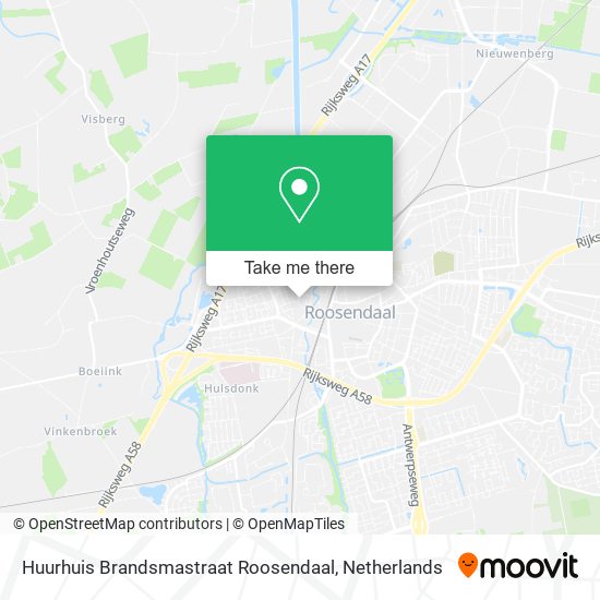 Huurhuis Brandsmastraat Roosendaal Karte