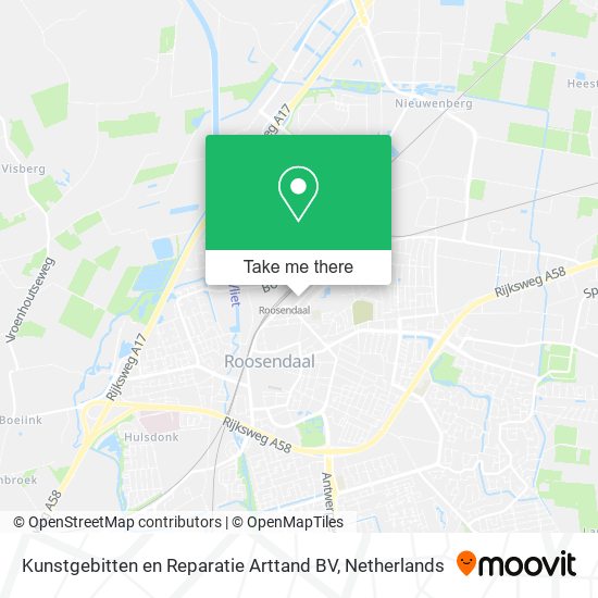 Kunstgebitten en Reparatie Arttand BV Karte