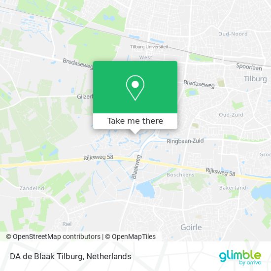 DA de Blaak Tilburg map