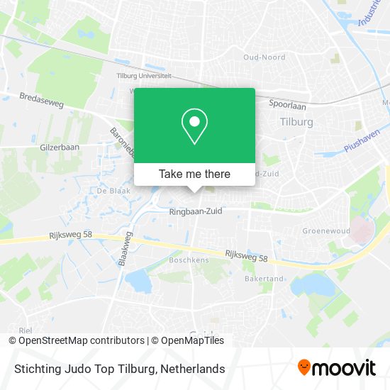 Stichting Judo Top Tilburg map