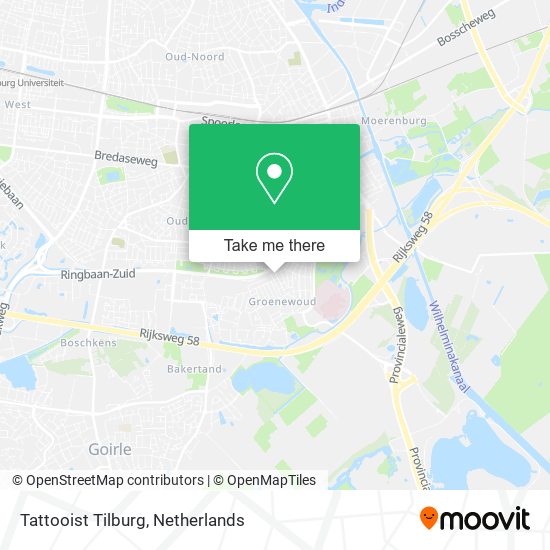 Tattooist Tilburg map
