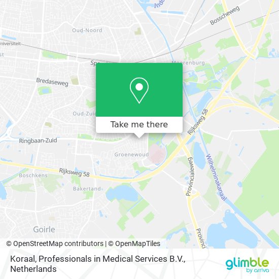 Koraal, Professionals in Medical Services B.V. map