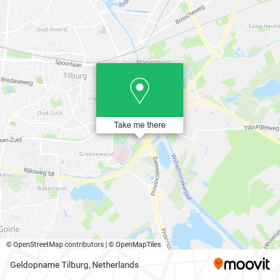 Geldopname Tilburg Karte