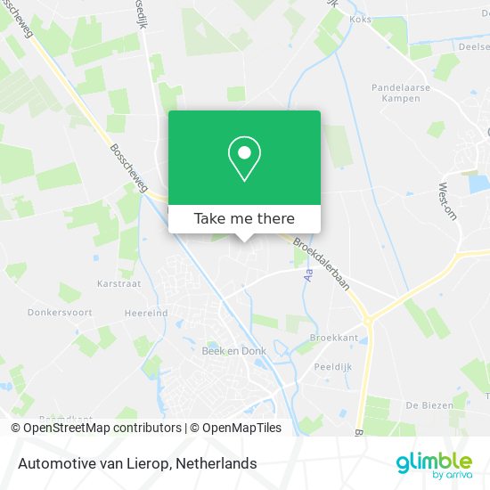 Automotive van Lierop map