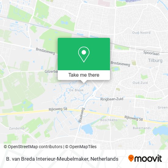 B. van Breda Interieur-Meubelmaker Karte