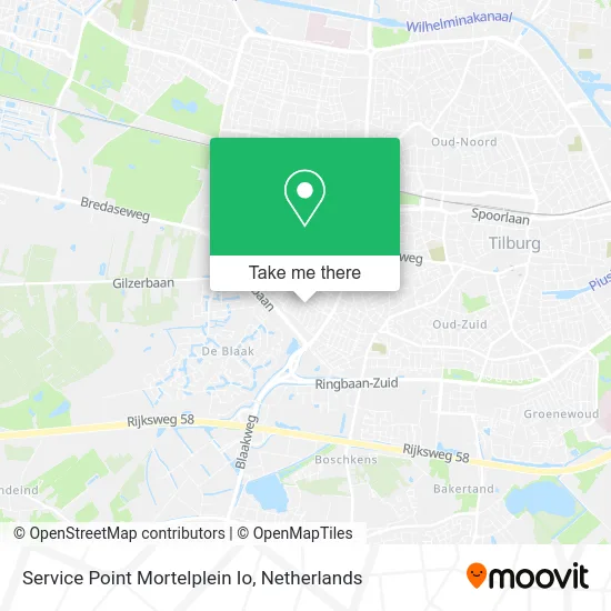 Service Point Mortelplein Io map