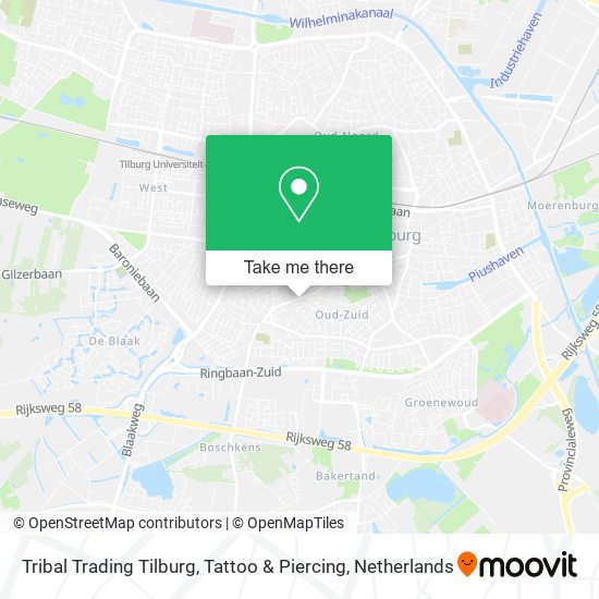 Tribal Trading Tilburg, Tattoo & Piercing Karte