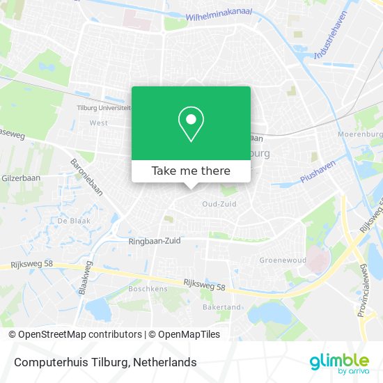 Computerhuis Tilburg map