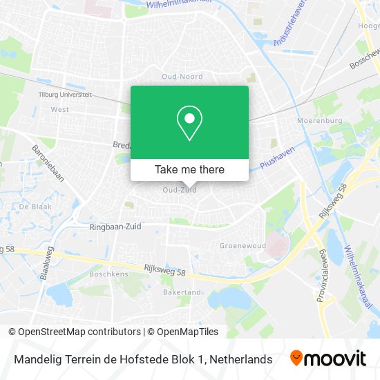 Mandelig Terrein de Hofstede Blok 1 Karte