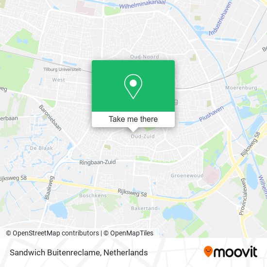 Sandwich Buitenreclame map