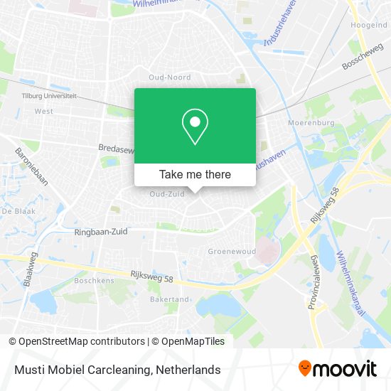 Musti Mobiel Carcleaning map