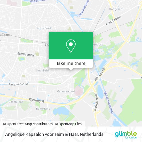 Angelique Kapsalon voor Hem & Haar Karte