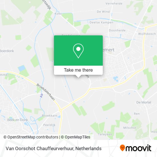 Van Oorschot Chauffeurverhuur map