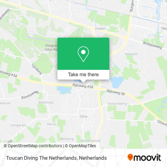 Toucan Diving The Netherlands map