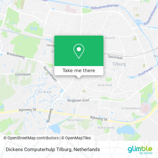 Dickens Computerhulp Tilburg map