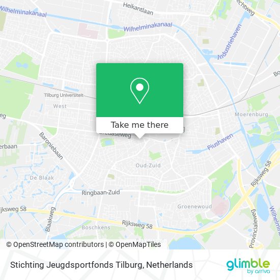 Stichting Jeugdsportfonds Tilburg Karte