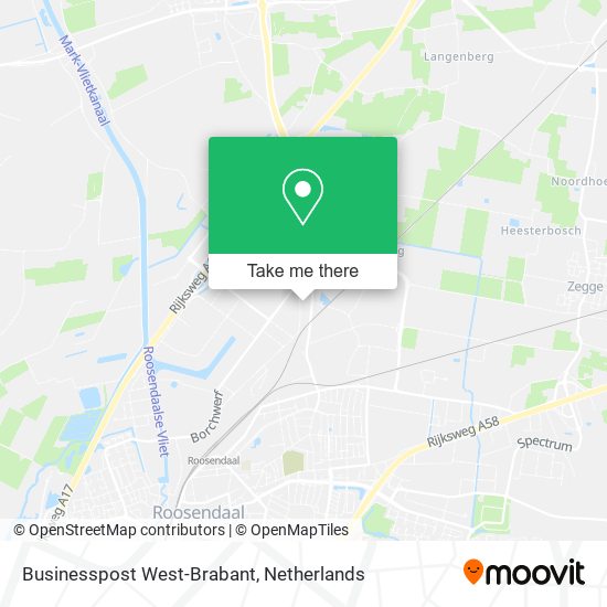 Businesspost West-Brabant map