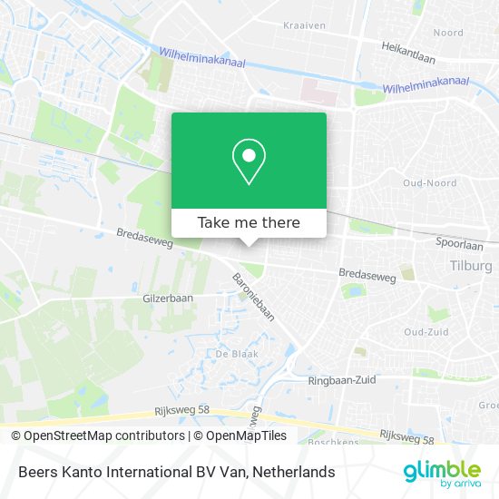 Beers Kanto International BV Van map