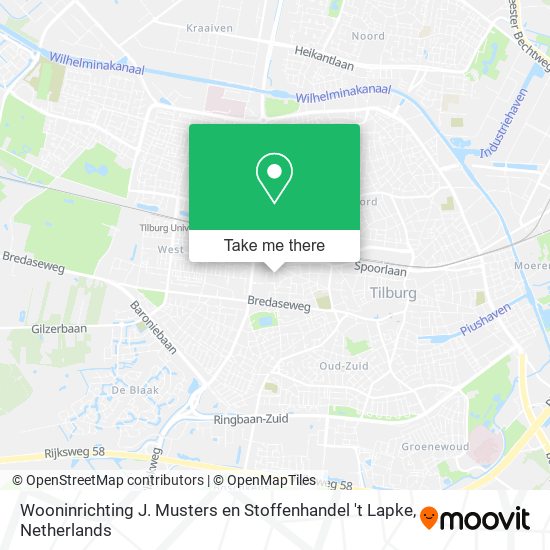 Wooninrichting J. Musters en Stoffenhandel 't Lapke map