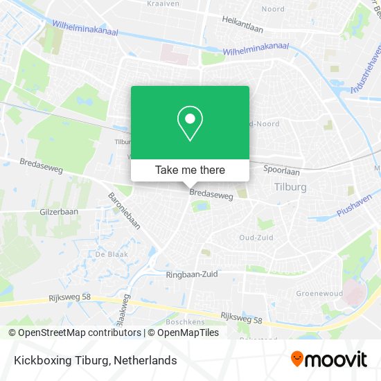 Kickboxing Tiburg map