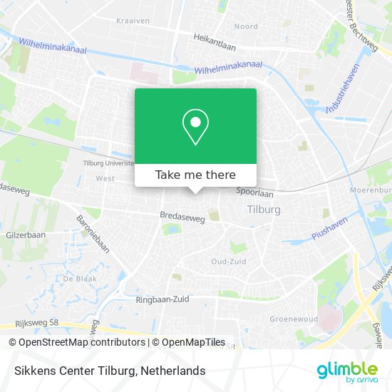 Sikkens Center Tilburg map