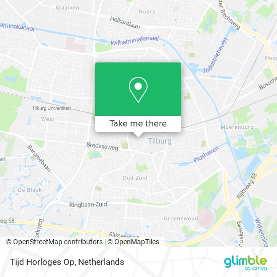 Tijd Horloges Op Karte