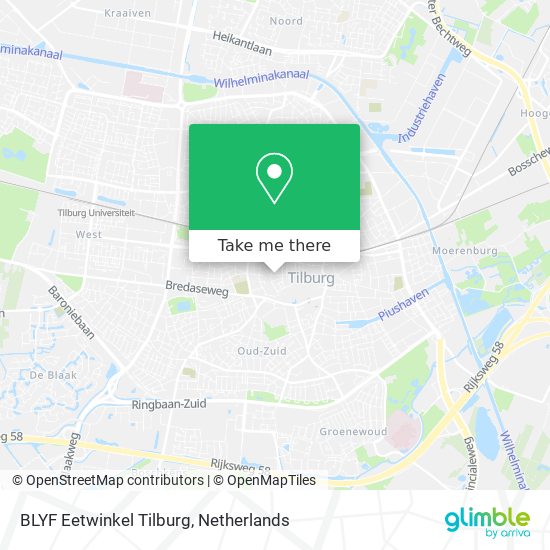 BLYF Eetwinkel Tilburg Karte
