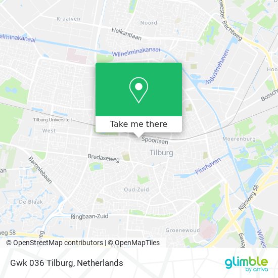 Gwk 036 Tilburg map