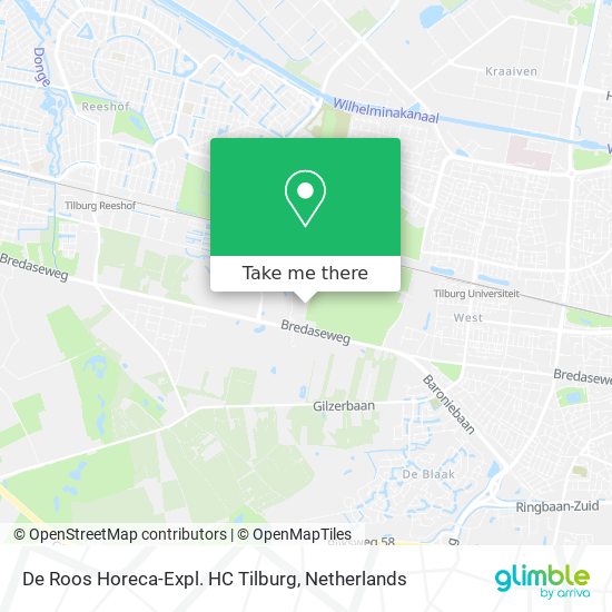 De Roos Horeca-Expl. HC Tilburg Karte