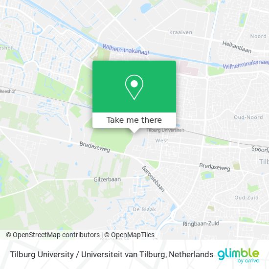 Tilburg University / Universiteit van Tilburg map