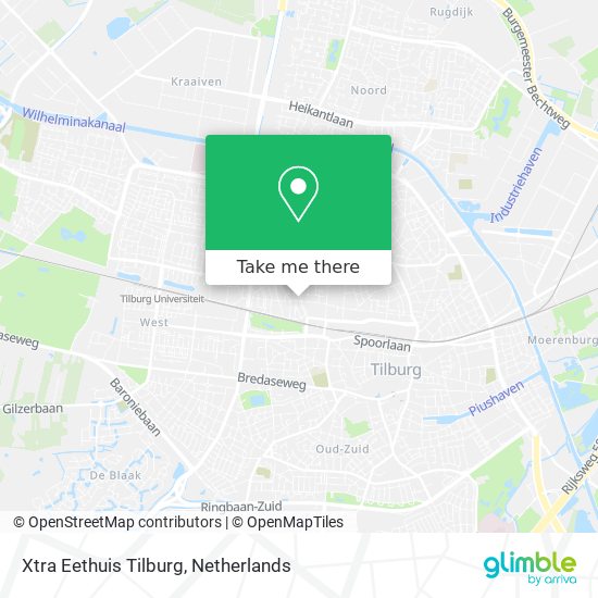 Xtra Eethuis Tilburg map