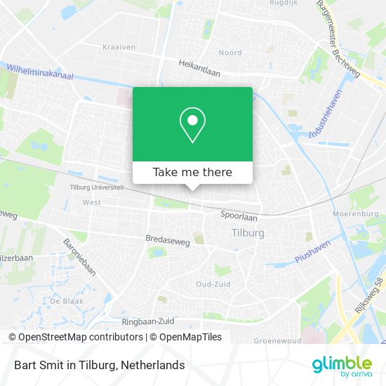 Bart Smit in Tilburg map