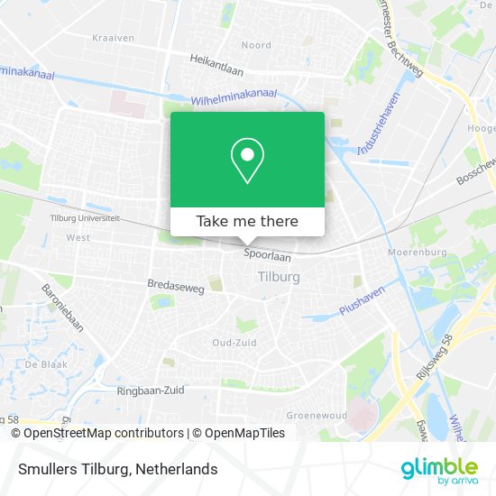 Smullers Tilburg map