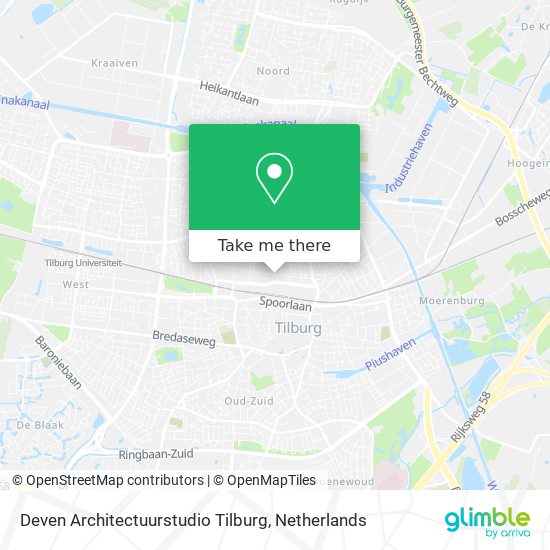 Deven Architectuurstudio Tilburg map