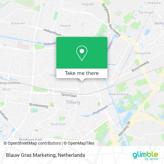 Blauw Gras Marketing Karte