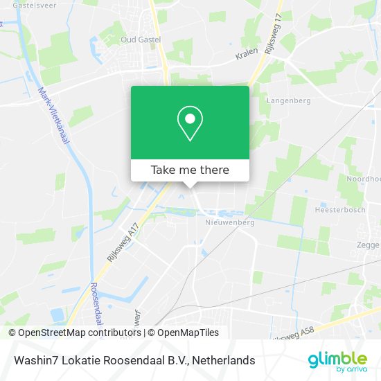 Washin7 Lokatie Roosendaal B.V. map