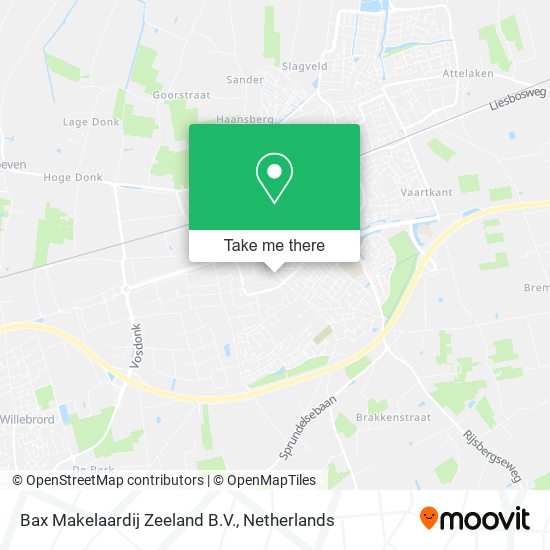Bax Makelaardij Zeeland B.V. map