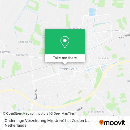 Onderlinge Verzekering Mij. Univé het Zuiden Ua map