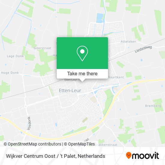 Wijkver Centrum Oost / 't Palet map