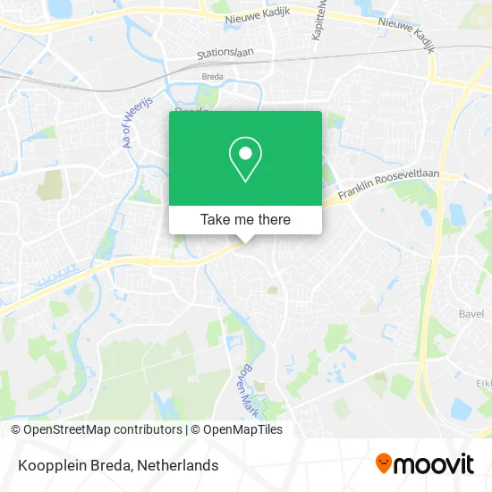 Koopplein Breda map