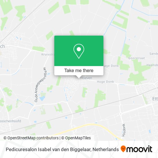 Pedicuresalon Isabel van den Biggelaar map