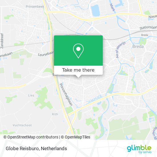 Globe Reisburo map