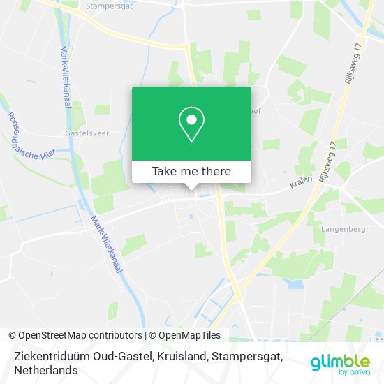 Ziekentriduüm Oud-Gastel, Kruisland, Stampersgat Karte