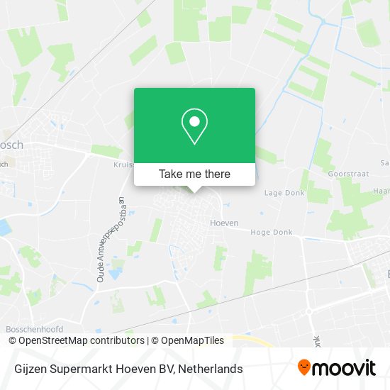 Gijzen Supermarkt Hoeven BV Karte