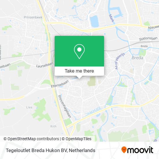 Tegeloutlet Breda Hukon BV Karte